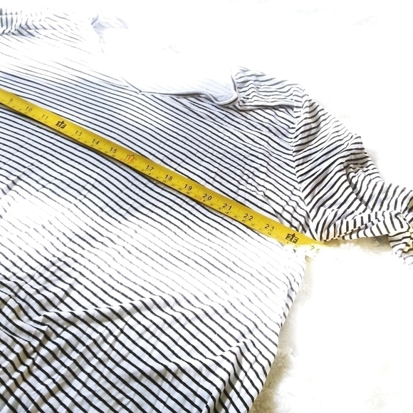 Valerie Stevens striped top t-shirt lagenlook loose oversized size XL - Picture 5 of 9